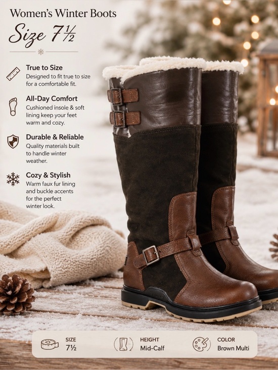 Shoes - Pajar Canada Laverne Waterproof Shearling-Lined Winter Boots - Brown/Suede W 7.5